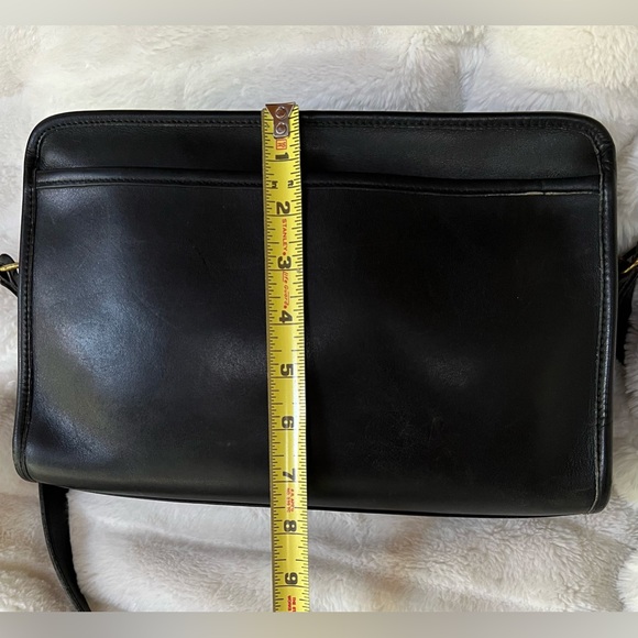 Vintage Coach Swagger Bag black Made in United States 1970s - Picture 12 of 15